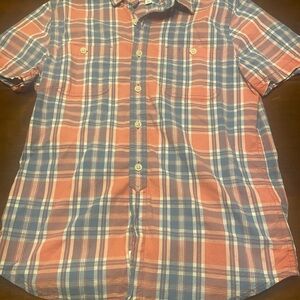 Lucky Brand Short Sleeve Western Plaid Button Down Men’s Small Shirt